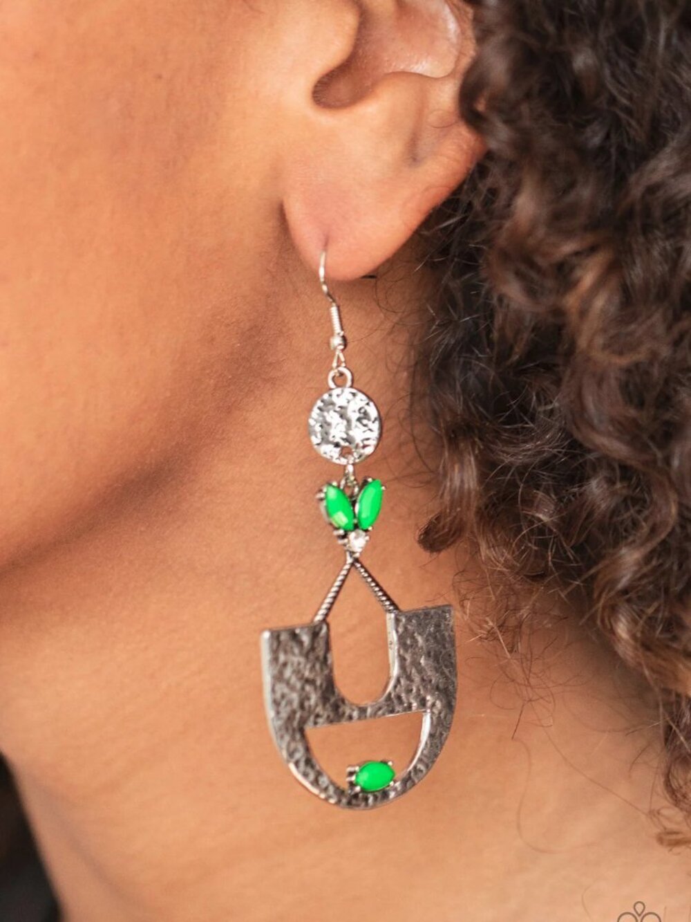 Paparazzi Jewelry Accessories - Modern Day Mecca - Green Earrings - Vintage